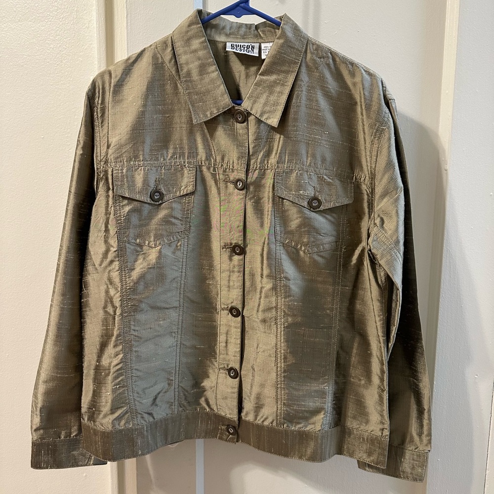 Chico's Tan Jacket 100%Silk